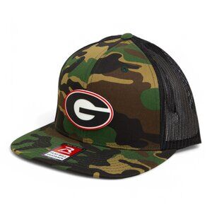 Georgia Bulldogs Power G 3D Wool Blend Flat Bill Hat- Army Camo/ Black